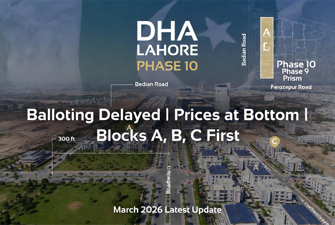 DHA Lahore Phase 10: Latest News Update – 17 March 2026 Balloting on Hold | Blocks A, B, C First | Smart City Vision Confirmed By AJS Real Estate – Real Estate News Desk