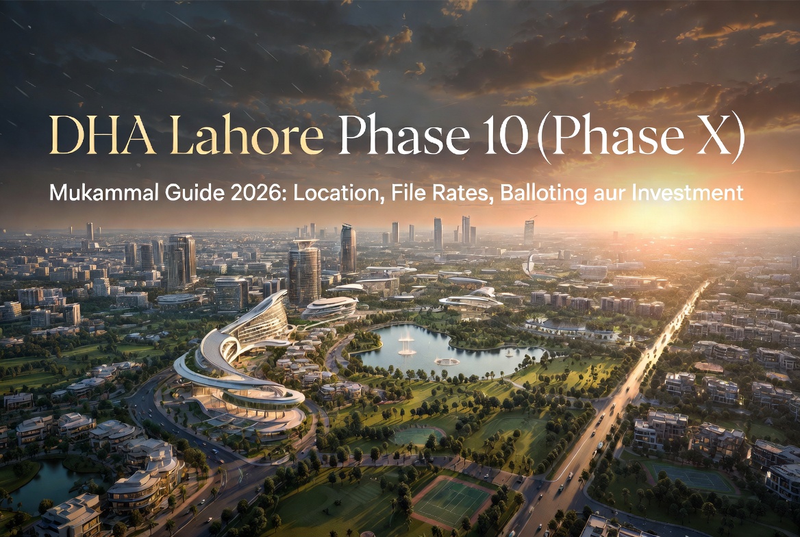 DHA Lahore Phase 10  – Mukammal Guide 2026    Location, File Rates, Balloting aur Investment